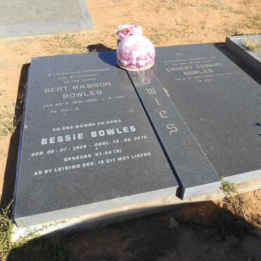 BOWLES Bert Masson 1918-1980 &amp; Bessie 1928-2016 :: BOWLES Ernest Edward 1958-1984