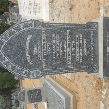 BLOM Barend Johannes 1867-1950 &amp; Elizabeth Magritha 1871-1937