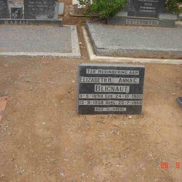 BLIGNAUT Elizabeth H. 1890-1968  :: BLIGNAUT Anna C. 1900-1968