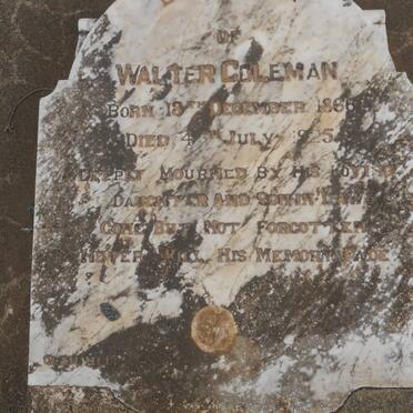 COLEMAN Walter 1866-1925
