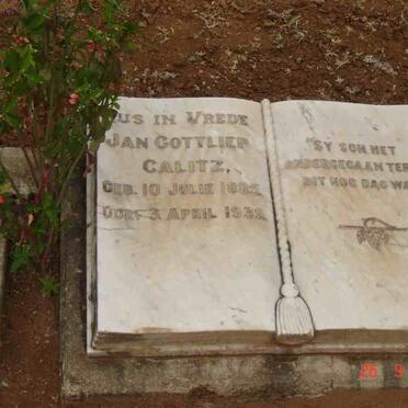 CALITZ Jan Gottliep 1885-1939