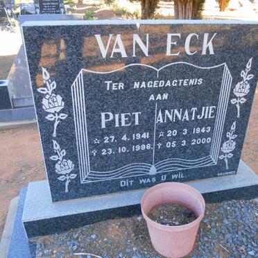 ECK Piet, van 1941-1996 &amp; Annatjie 1943-2000