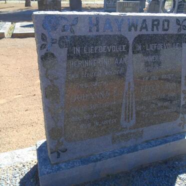 HAYWARD Peter John 1891-1967 &amp; Johanna E. 1894-1981
