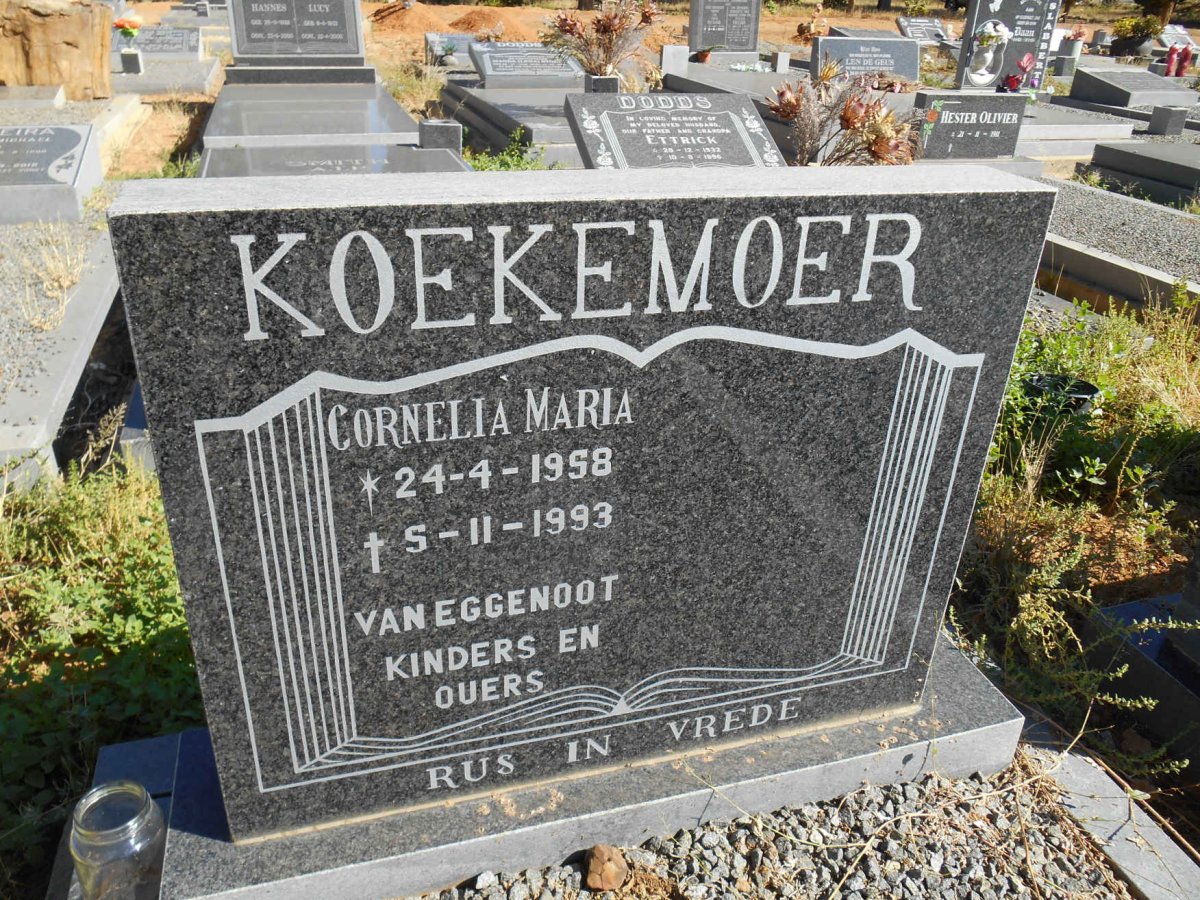 KOEKEMOER Cornelia Maria 1958-1993