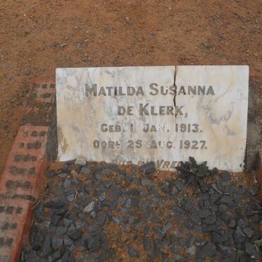 KLERK Matilda Susanna, de 1913-1927