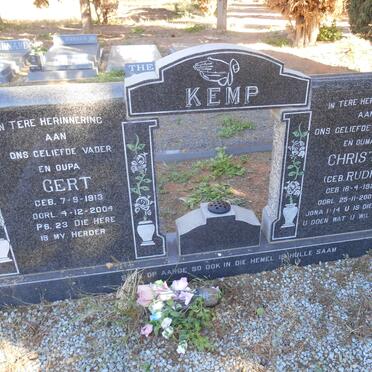 KEMP Gert 1913-2004 &amp; Christina RUDMAN 1927-2004