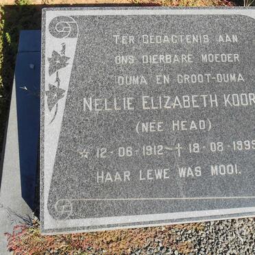 KOORTS Nellie Elizabeth nee HEAD 1912-1999