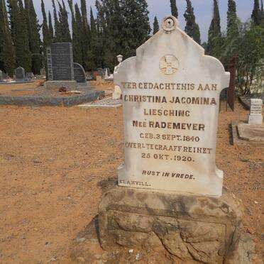 LIESCHING Christina Jacomina nee RADEMEYER 1840-1920