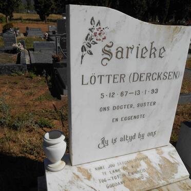 LÖTTER Sarieke nee DERCKSEN 1967-1993