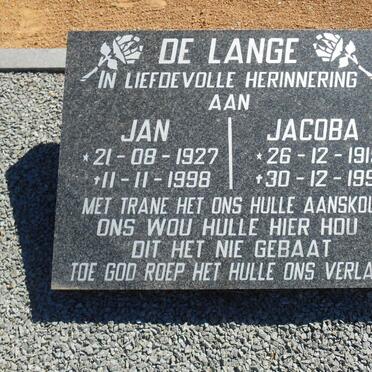 LANGE Jan, de 1927-1998 &amp; Jacoba 1919-1992