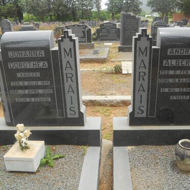 MARAIS Andries Albertus 1906-1978 &amp; Johanna Dorothea KRUGER 1914-1996
