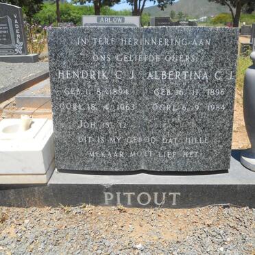 PITOUT Hendrik C.J. 1894-1963 &amp; Albertina C.J. 1896-1984