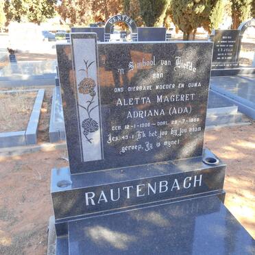 RAUTENBACH Aletta Mageret Adriana 1908-1986
