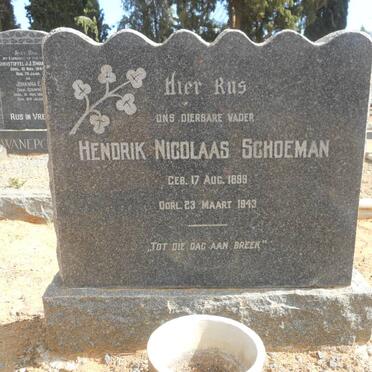 SCHOEMAN Hendrik Nicolaas 1899-1943