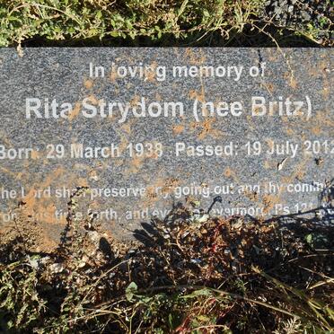 STRYDOM Marius 1938-1998 &amp; Rita BRITZ 1938-2012