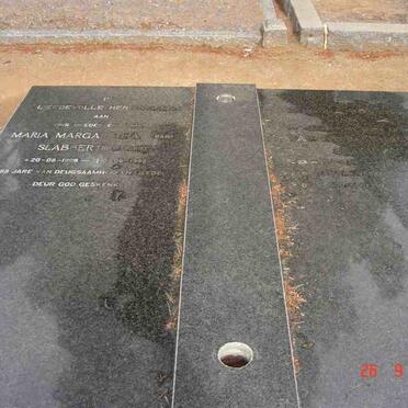 SLABBERT Barnard-1960 &amp; Maria Margaretha FOURIE 1909-1998