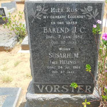 VORSTER Barend J.C. -1952 &amp; Susarh M. HEUNIS -1964