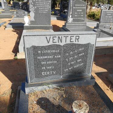 VENTER Gerty 1913-1984
