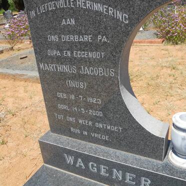 WAGENER Marthinus Jacobus 1923-2000