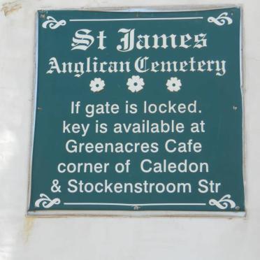 2. Plaque at the entrance - St James' Anglican Church cemetery