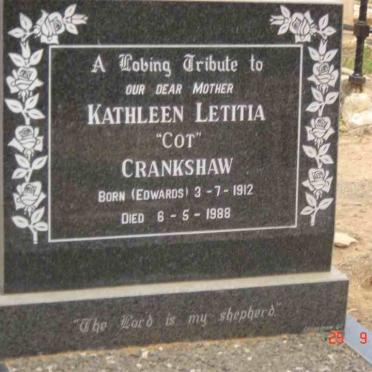 CRANKSHAW Kathleen Letitia 1912-1988