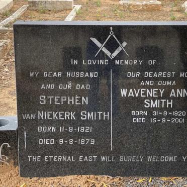 SMITH Stephen van Niekerk 1921-1979 &amp; Waveney Annie 1920-2001