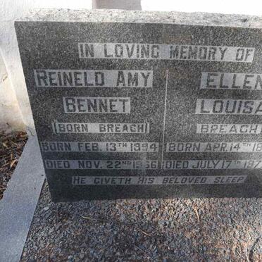 BREACH Ellen Louisa 1885-1977 :: BENNET Reineld Amy nee BREACH 1894-1966