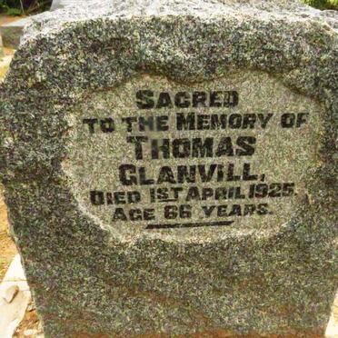 GLANVILL Thomas -1925
