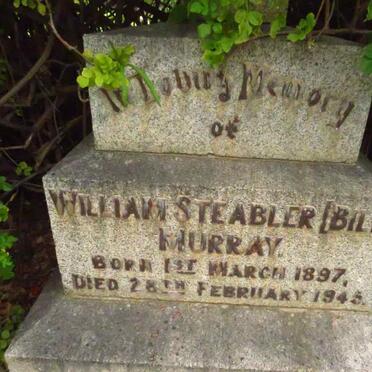 MURRAY William Steabler 1897-1945