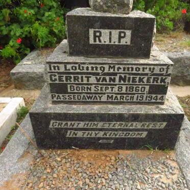 NIEKERK Gerrit, van 1860-1944