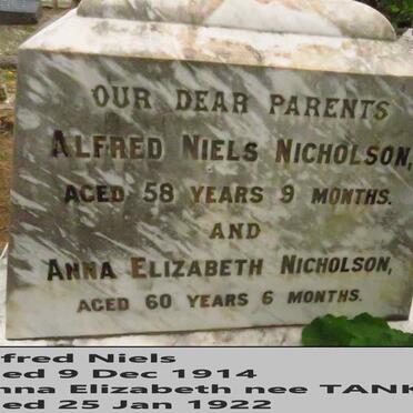 NICHOLSON Alfred Niels & Anna Elizabeth