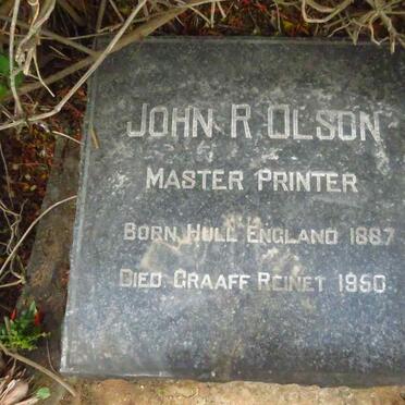 OLSON John R. 1887-1950