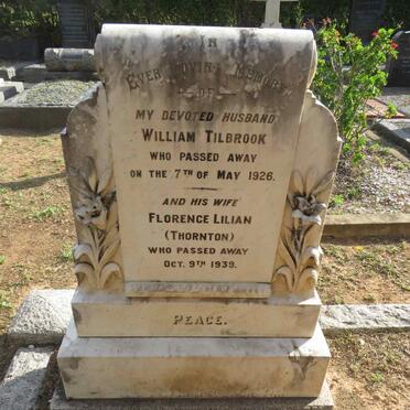 TILBROOK William -1926 & Florence Lilian THORNTON -1939