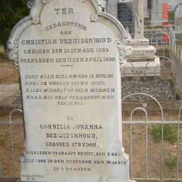 BEZUIDENHOUD Christian 1833-1900 &amp; Cornelia Johanna STRYDOM -1906