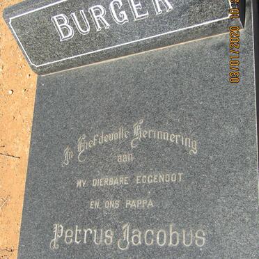 BURGER Petrus Jacobus 1915-1994