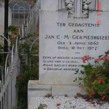 GERMESHUIZEN Jan C.M. 1862-1937