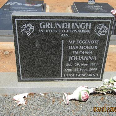 GRUNDLINGH Johanna 1934-2009