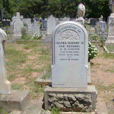 HARTZENBERG Susana Elizabeth nee VORSTER 1846-1909