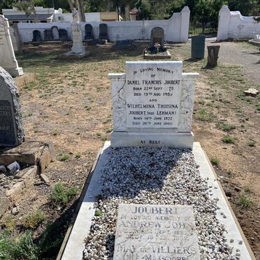 JOUBERT Daniel Francois 1875-1955 &amp; Wilhelmina Thuisina LEHMAN 1877-1960