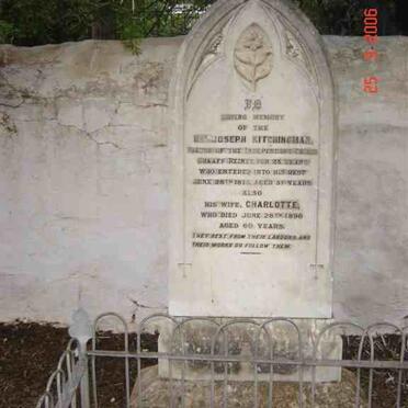 KITCHINGMAN Joseph -1875 &amp; Charlotte -1890