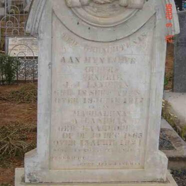 LANDMAN Hendrik J.J. 1885-1917 &amp; Magdalena A. HAARHOFF 1865-1921