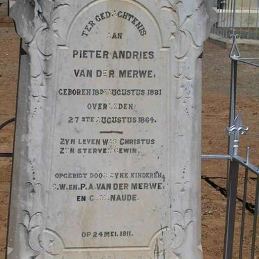 MERWE Pieter Andries, van der 1831-1864