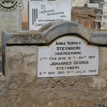 STEYNBERG Johannes George 1860-1922 &amp; Anna Sophia VAN HEERDEN 1858-1915