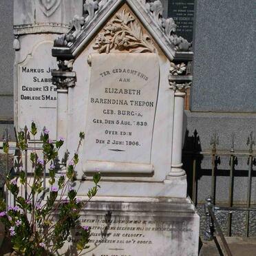 THERON Elizabeth Barendina nee BURGER 1839-1906