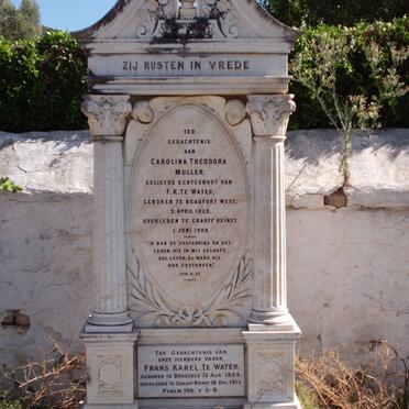 WATER Franz Karel, TE 1824-1913 &amp; Carolina Theodora MULLER 1828-1904