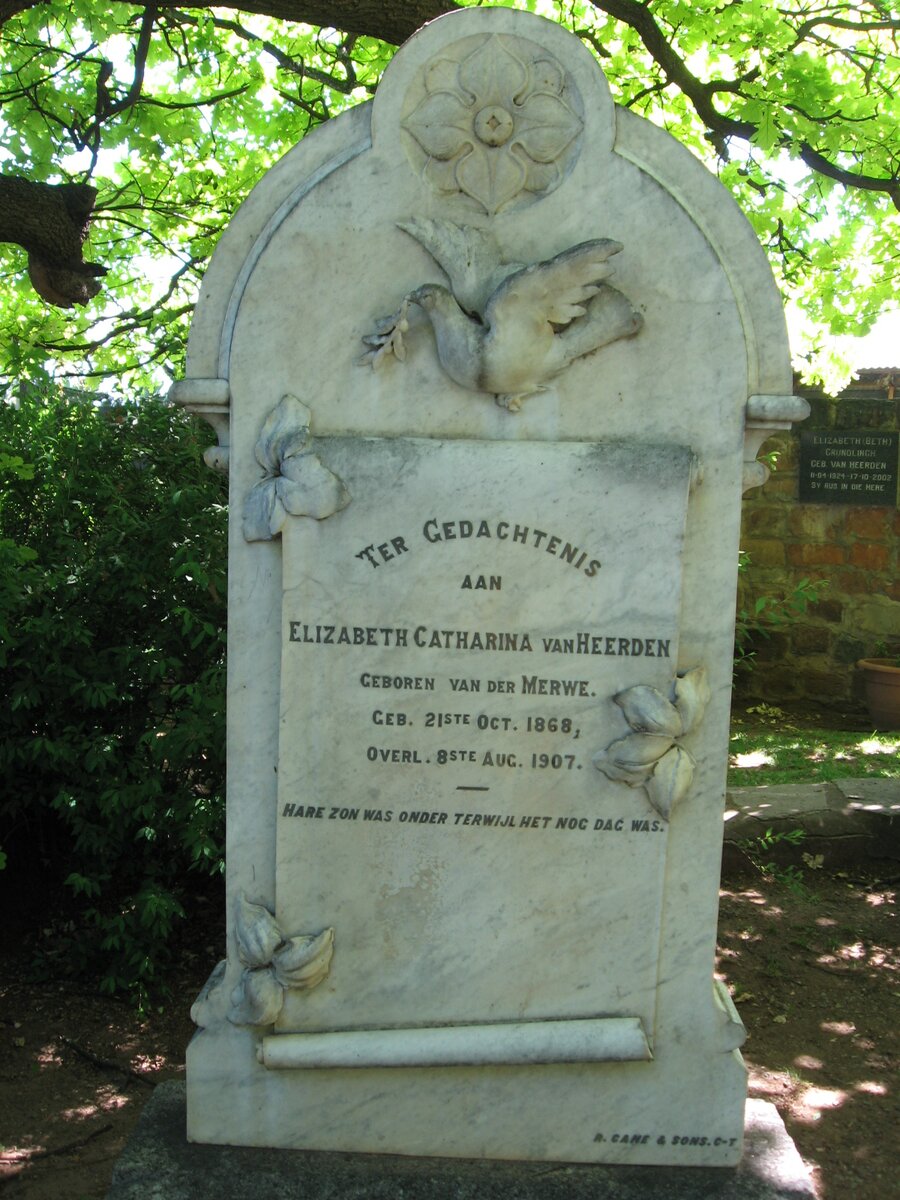 HEERDEN Elizabeth Catharina, van nee VAN DER MERWE 1868-1907