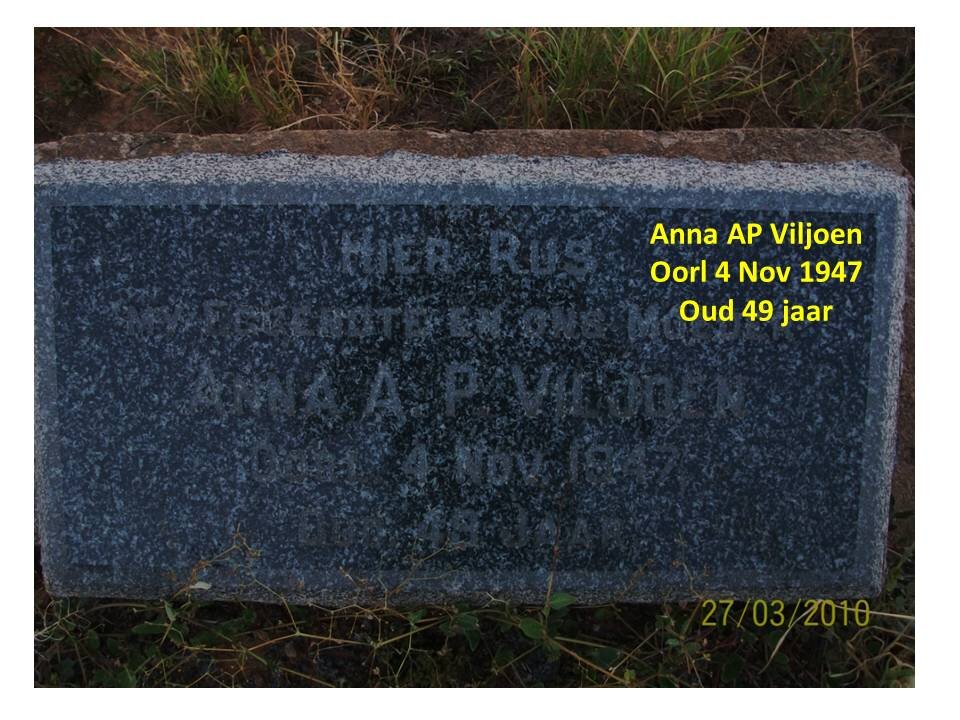 VILJOEN Anna A.P. -1947