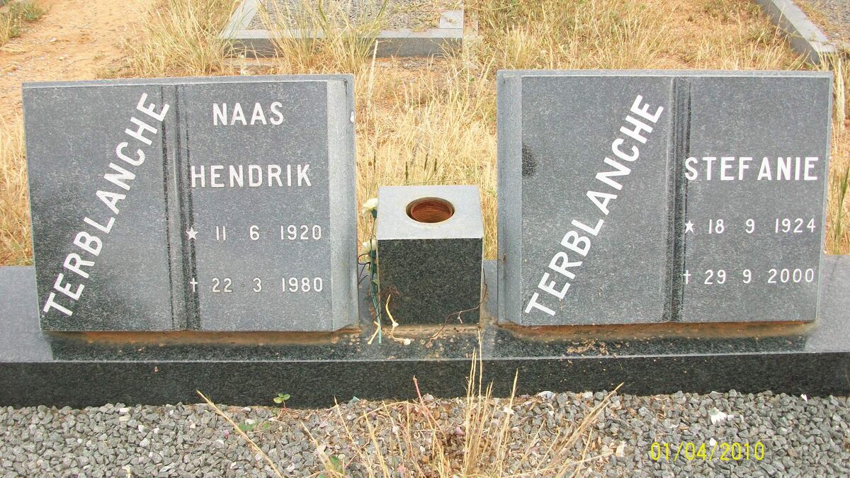 TERBLANCHE Naas Hendrik 1920-1980 &amp; Stefanie 1924-2000