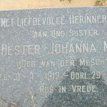 NELL Hester Johanna nee VAN DER MESCHT 1912-1970