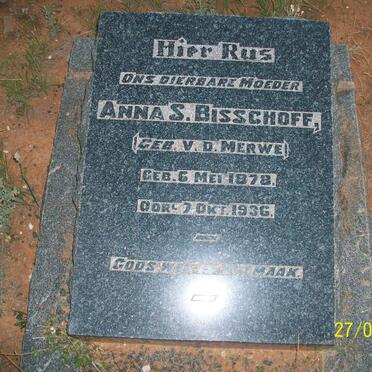 BISSCHOFF Anna S. nee V.D.MERWE 1878-1936